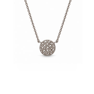 Beaded Round Gold & Diamond Necklace