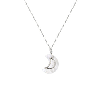 Half Moon Gold & Diamond Necklace
