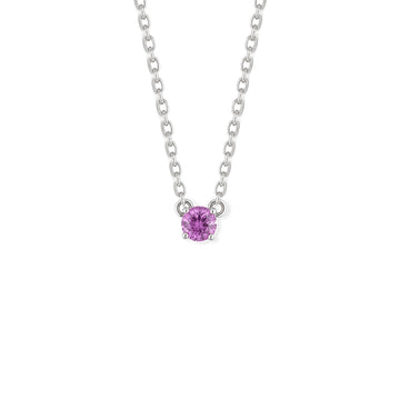Pink sapphire Gold Necklace