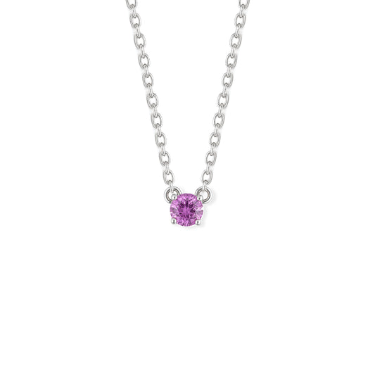 Pink sapphire Gold Necklace
