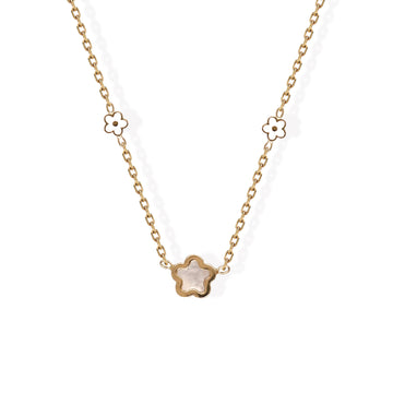 Flower Shape Gold Necklace