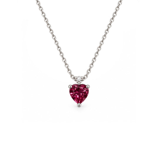 Heart Shape Gold & Diamond Necklace