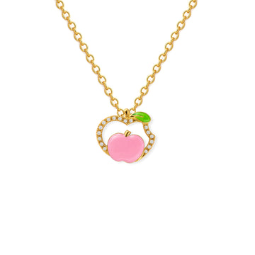 Apple Shape Gold & Diamond Necklace