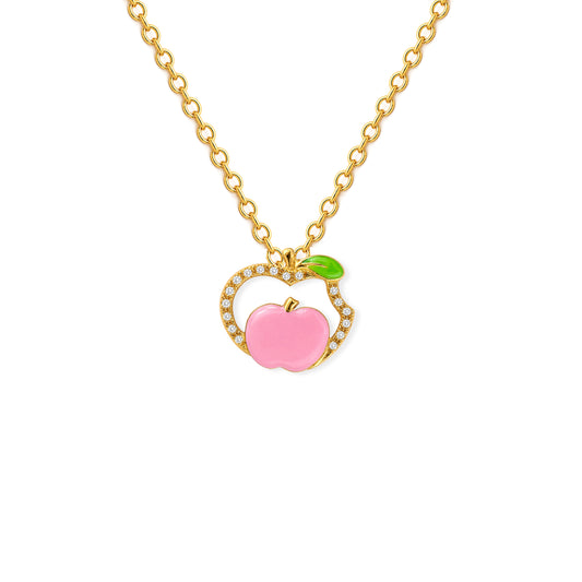 Apple Shape Gold & Diamond Necklace
