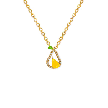 Pear Shape Gold & Diamond Necklace