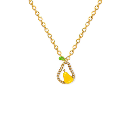 Pear Shape Gold & Diamond Necklace