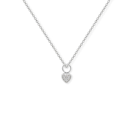 Heart Shape Gold & Diamond Necklace