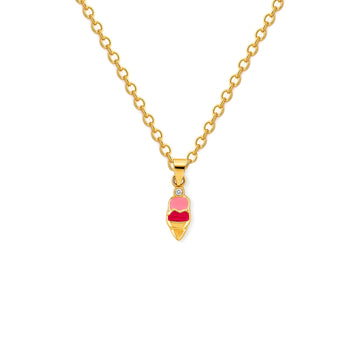 Ice cream Shape Gold & Diamond Necklace