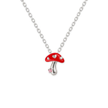 Mushroom Shape Gold & Diamond Necklace