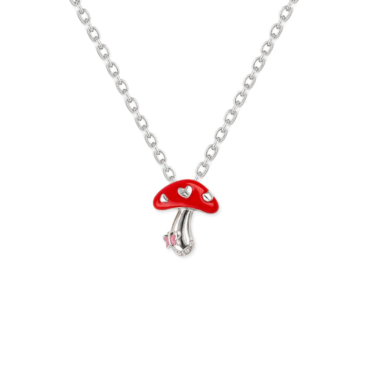 Mushroom Shape Gold & Diamond Necklace