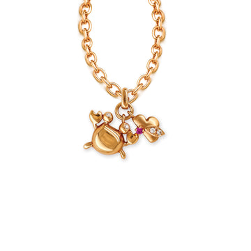 Crab-Shaped Gold & Diamond Necklace
