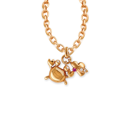Crab-Shaped Gold & Diamond Necklace