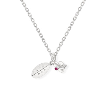 Ladybug & Heart Charms Necklace