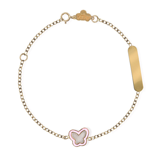 Butterfly Shape Gold Bracelet (Customizable)