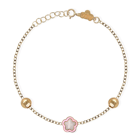 Flower Shape Gold Bracelet