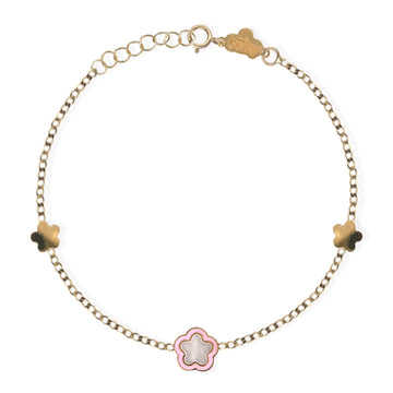 Flower Shape Gold Bracelet