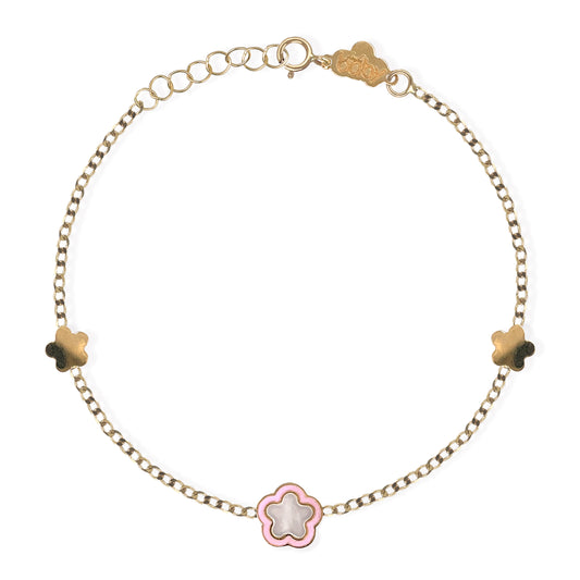 Flower Shape Gold Bracelet