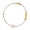 Flower Charm Gold Bracelet (Customizable)