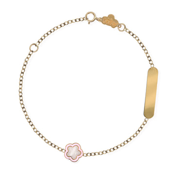 Flower Shape Gold Bracelet (Customizable)