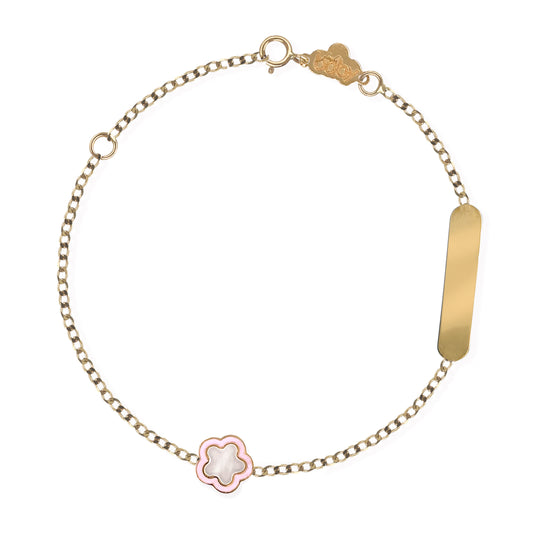 Flower Shape Gold Bracelet (Customizable)