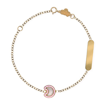 Moon Shape Gold Bracelet (Customizable)