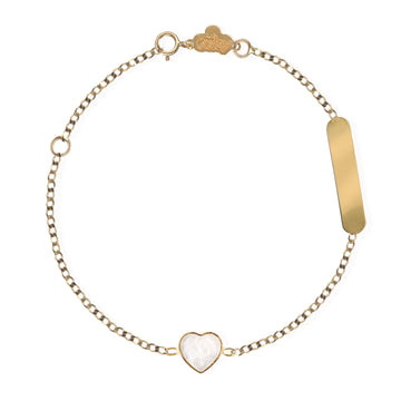 Heart Shape Gold Bracelet ( Customizable )
