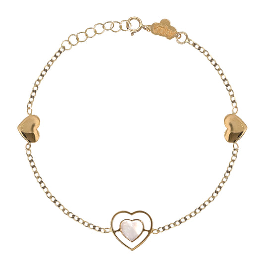Heart Shape Gold Bracelet