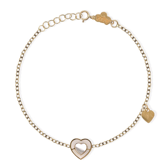 Heart Shape Gold Bracelet