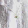 Diamond & Emerald Eye Necklace