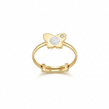 Butterfly Shape Gold & Diamond Ring