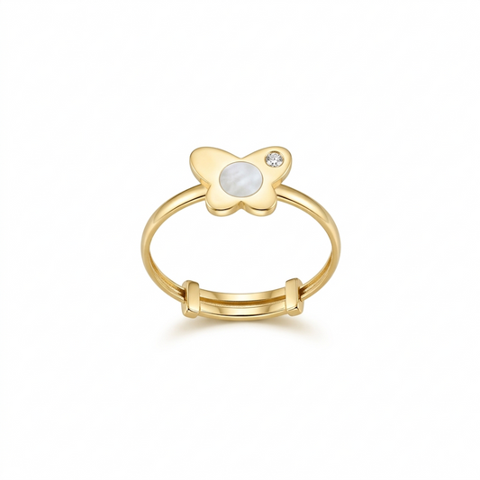 Butterfly Shape Gold & Diamond Ring
