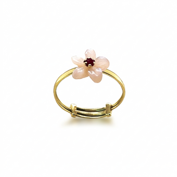 Floral Gold & Ruby Ring