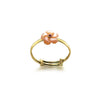 Coral Pink Floral Gold Ring
