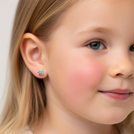 Baby Solitaire Diamond Earrings