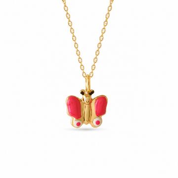 Necklace Red Butterfly
