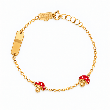 Mushroom Shape Gold Bracelet