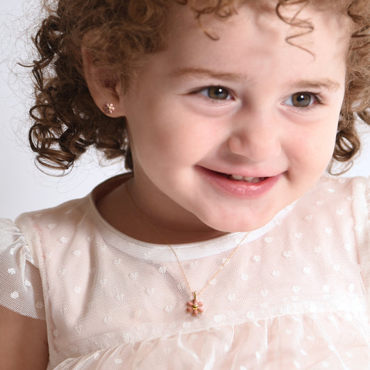 Enamel Flower Necklace