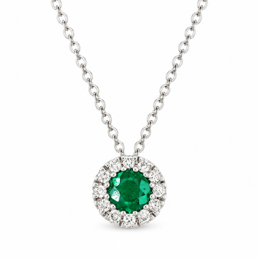 Round Shape Gold & Diamond Necklace