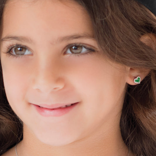 Emerald Heart Earrings