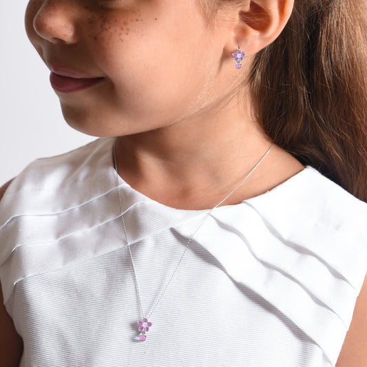 arabic
قلادة وردة بسافير وردي