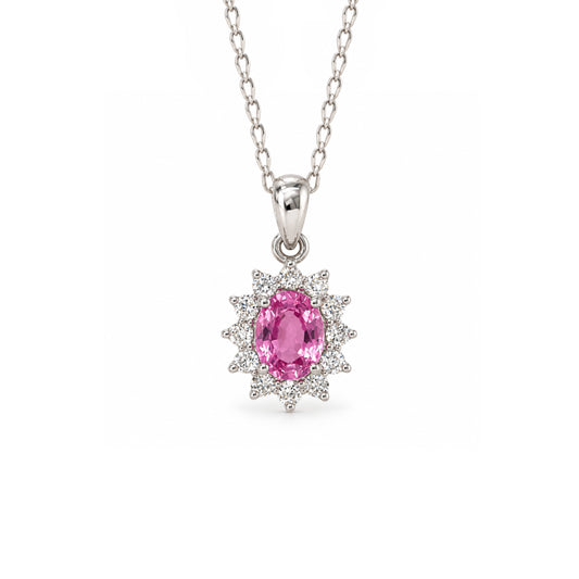 Pink Sapphire Necklace
