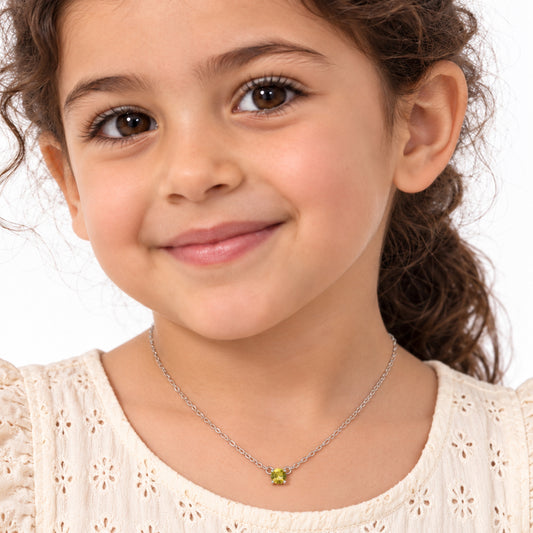 Yellow Solitaire Gold Necklace