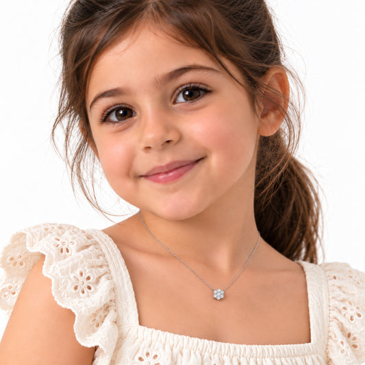 Sparkling Floral Diamond Necklace
