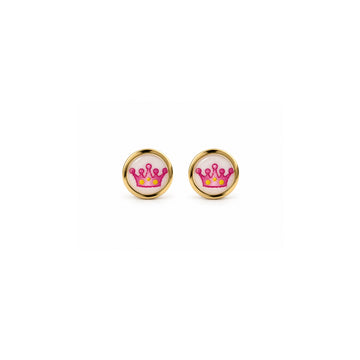 Crown Gold Earrings