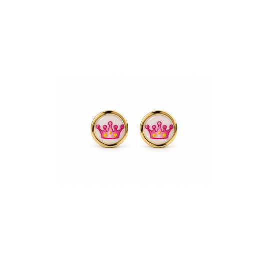 Crown Gold Earrings