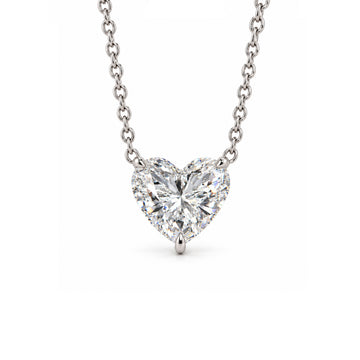 Heart-Shaped Diamond Necklace