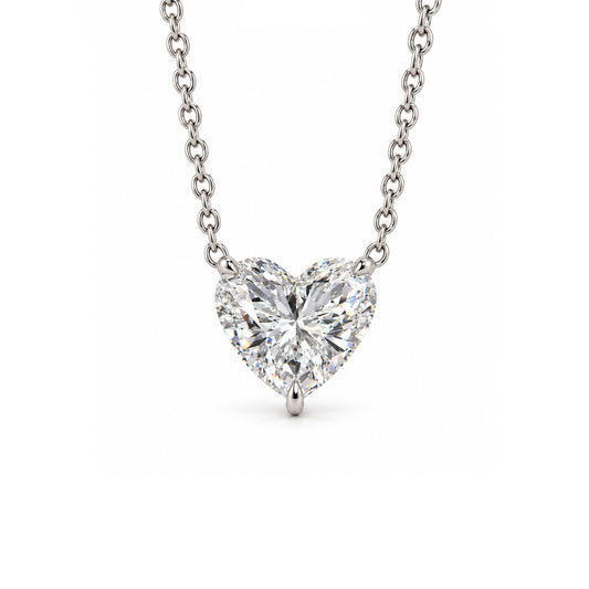 Heart-Shaped Diamond Necklace