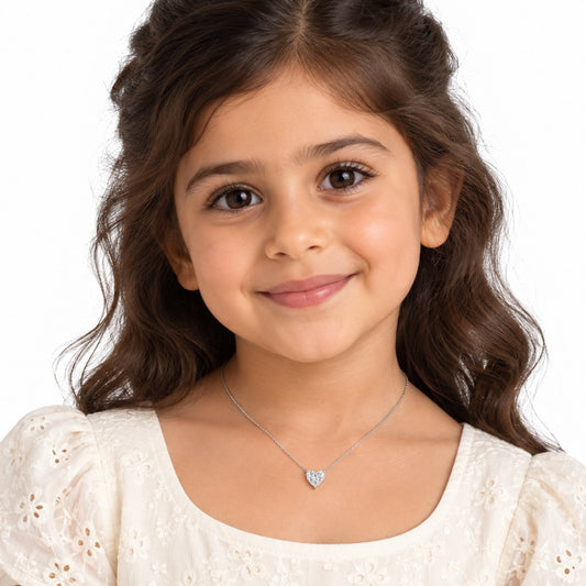Heart-Shaped Diamond Necklace