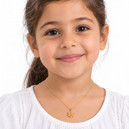 Flower shape Gold Necklace