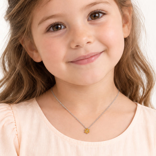 Flower Shape Gold Necklace